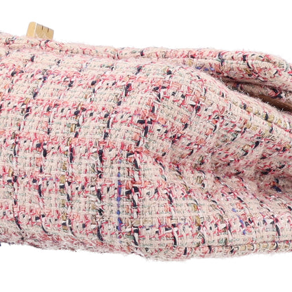 Chanel Tweed Quilted 2.55 Reissue 225 Flap Ecru Pink Multicolor 10 of 10