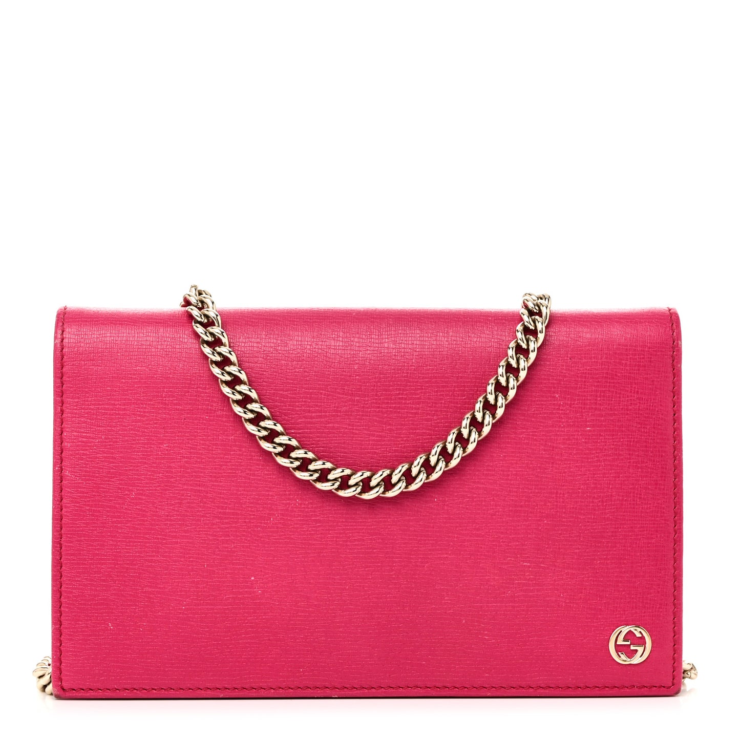 Textured Calfskin Medium Betty Chain Wallet Blossom