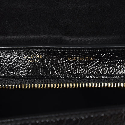 Celine Shiny Goatskin Small Trapeze Black 6 of 6