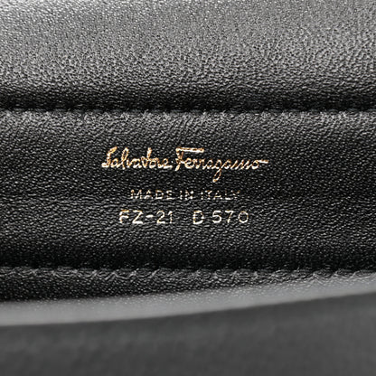 Salvatore Ferragamo Grained Calfskin Sofia Satchel Black 5 of 8