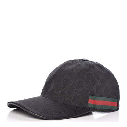 Gucci Monogram Web Baseball Hat M Black 1 of 8