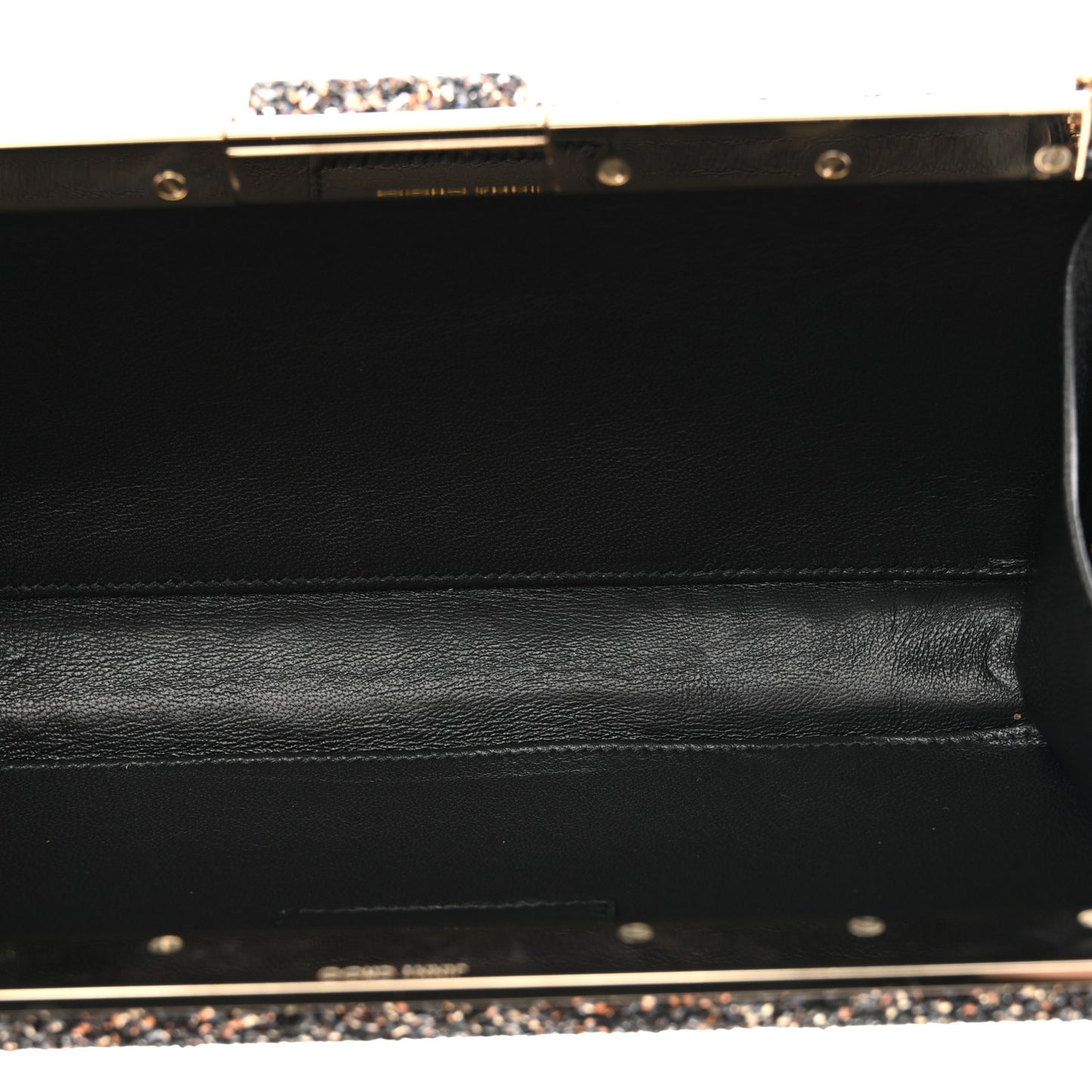 Coarse Glitter Ellipse Clutch Amethyst