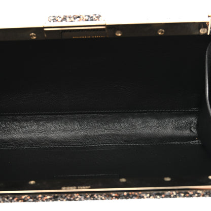 Jimmy Choo Coarse Glitter Ellipse Clutch Amethyst 5 of 10