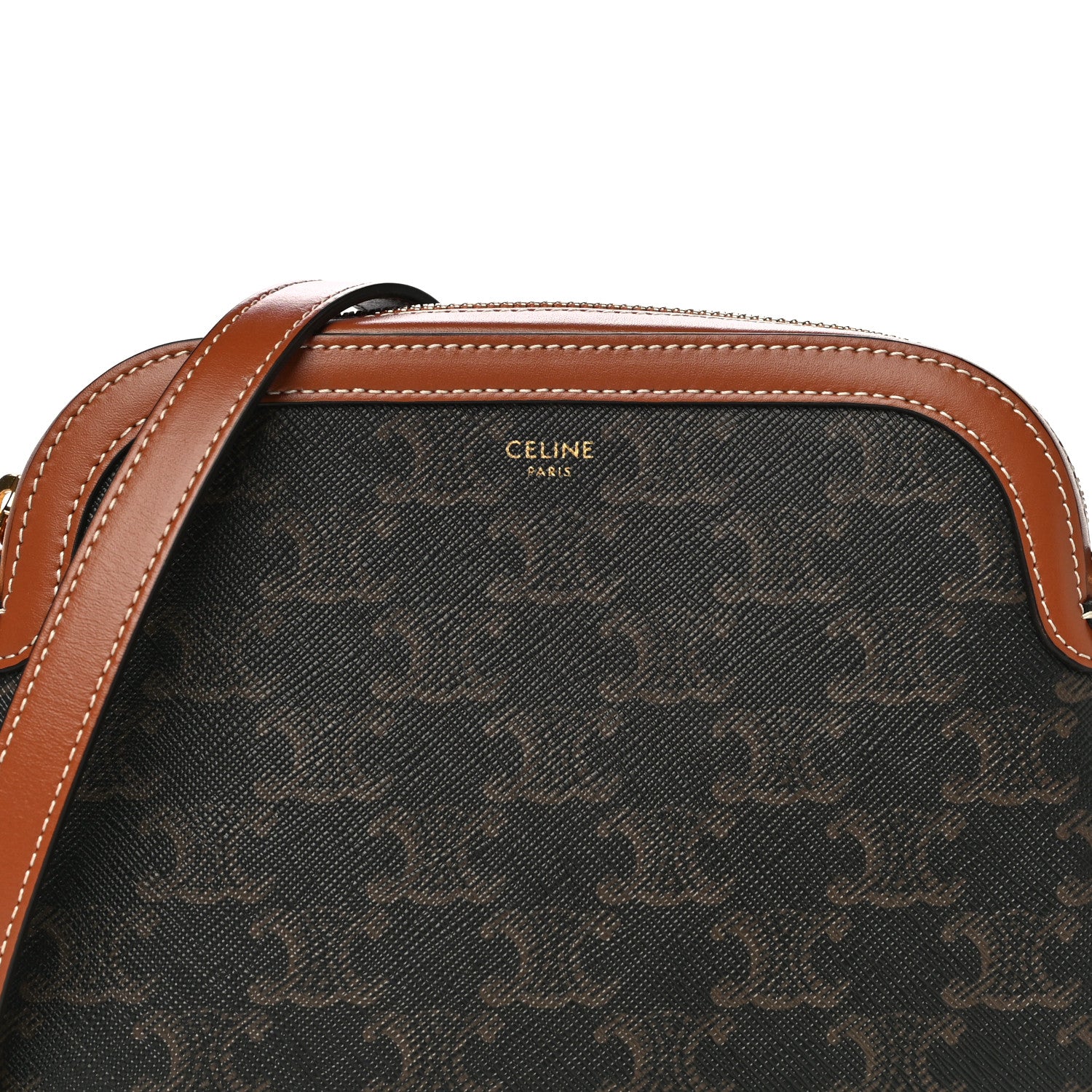Celine Triomphe Canvas Small Camera Bag Tan 8 of 12