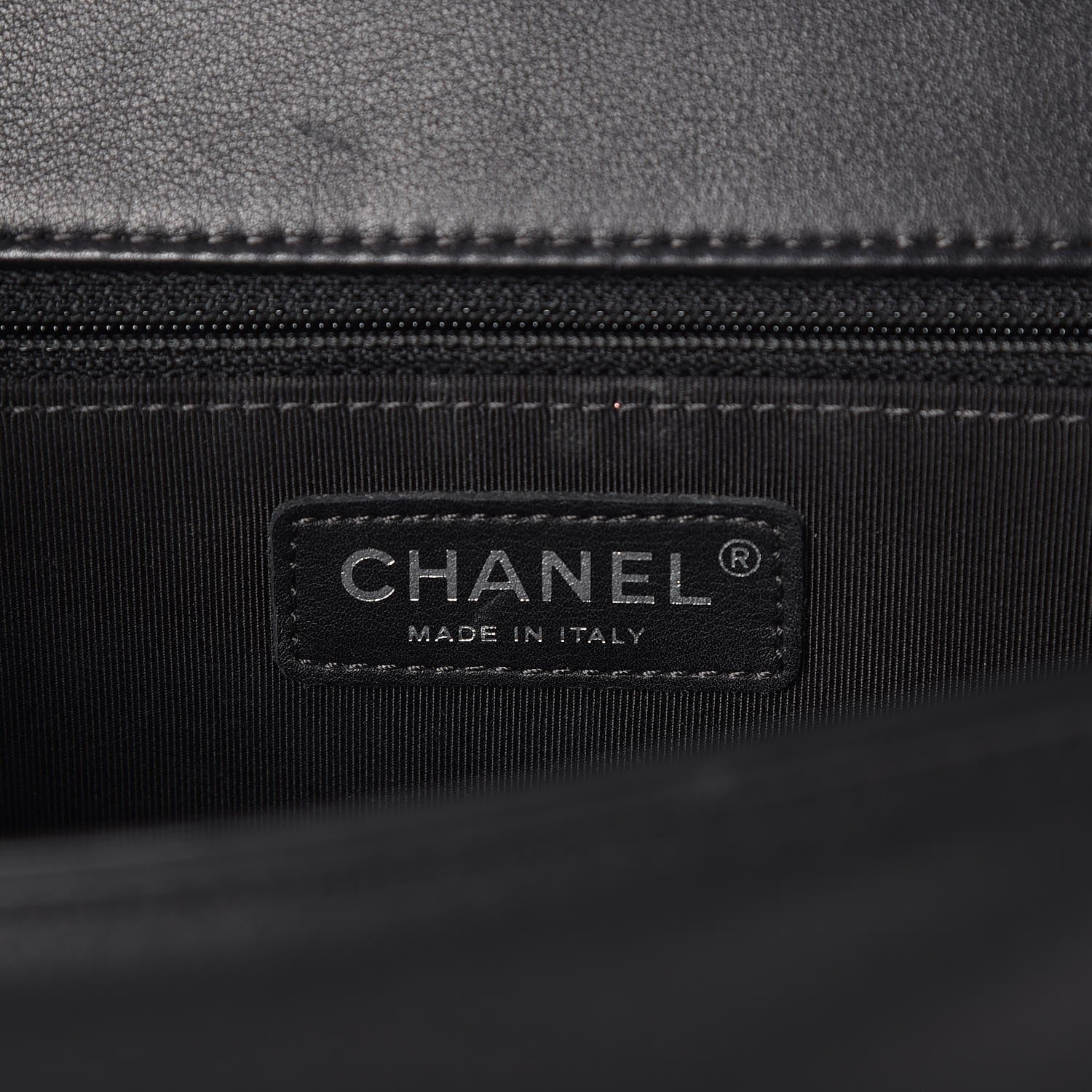 Chanel Calfskin Chevron Quilted Large Boy Flap Black 6 of 10