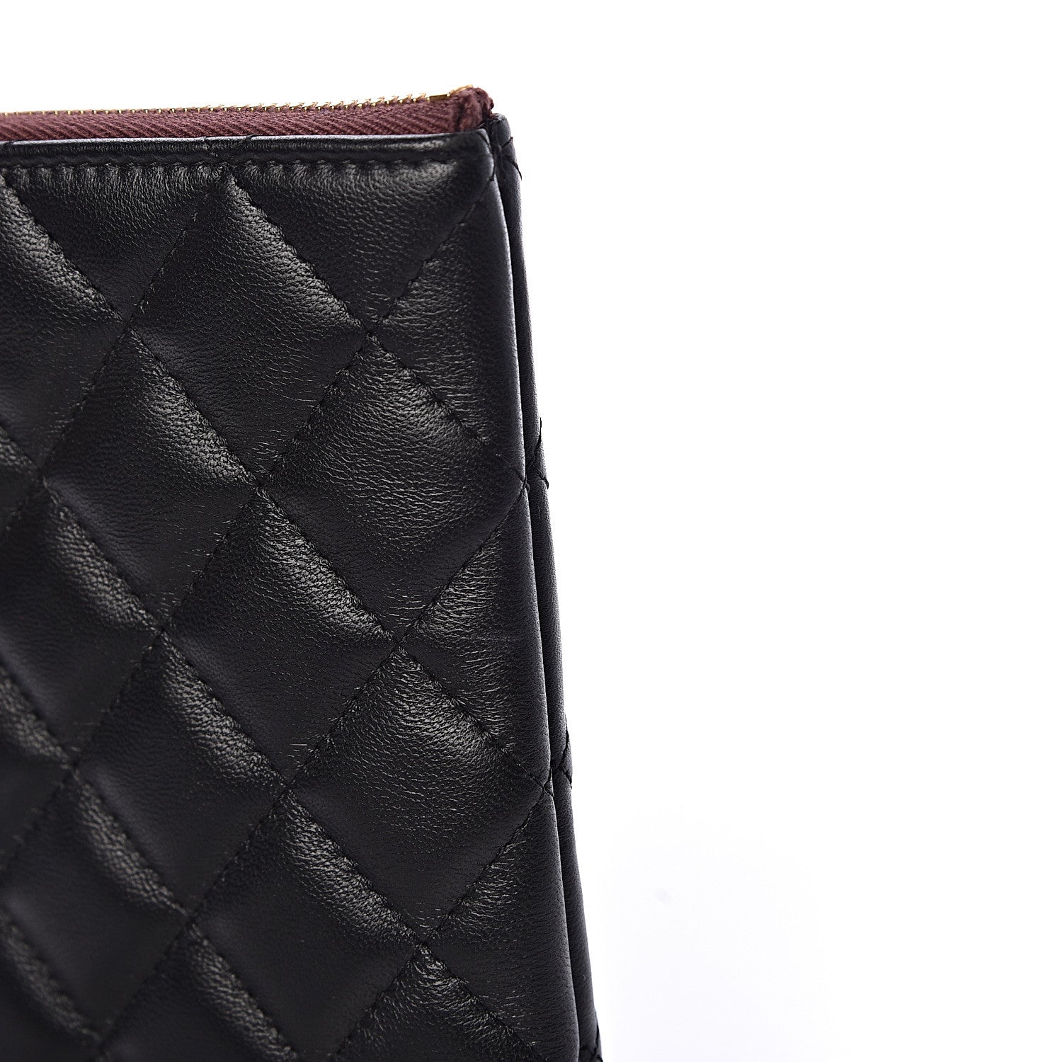 Chanel Lambskin Quilted Medium Cosmetic Case Black 11 of 12