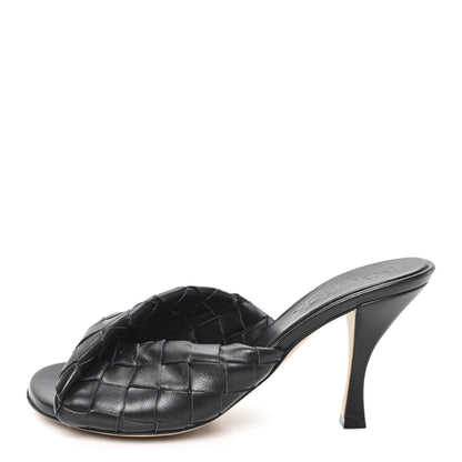 Bottega Veneta Nappa Intrecciato Blink Mule Sandals 38 Black 1 of 8