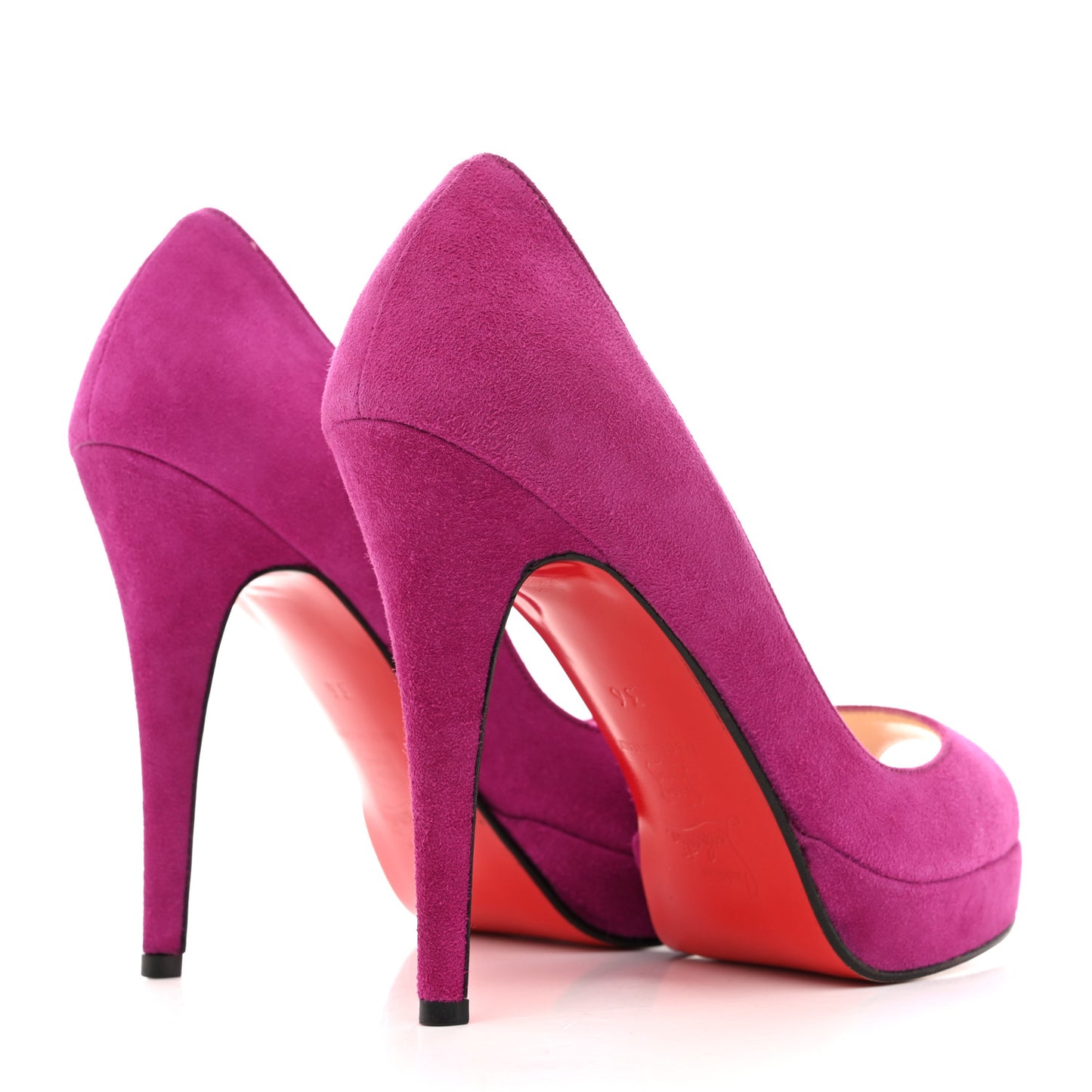 Suede Yoyo Zeppa 120 Pumps 36 Magenta