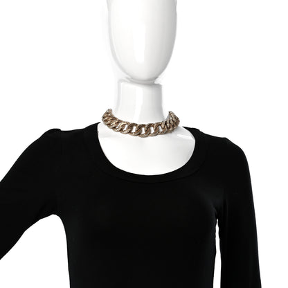 Chanel Baguette Crystal Moon CC Choker Necklace Gold 3 of 5