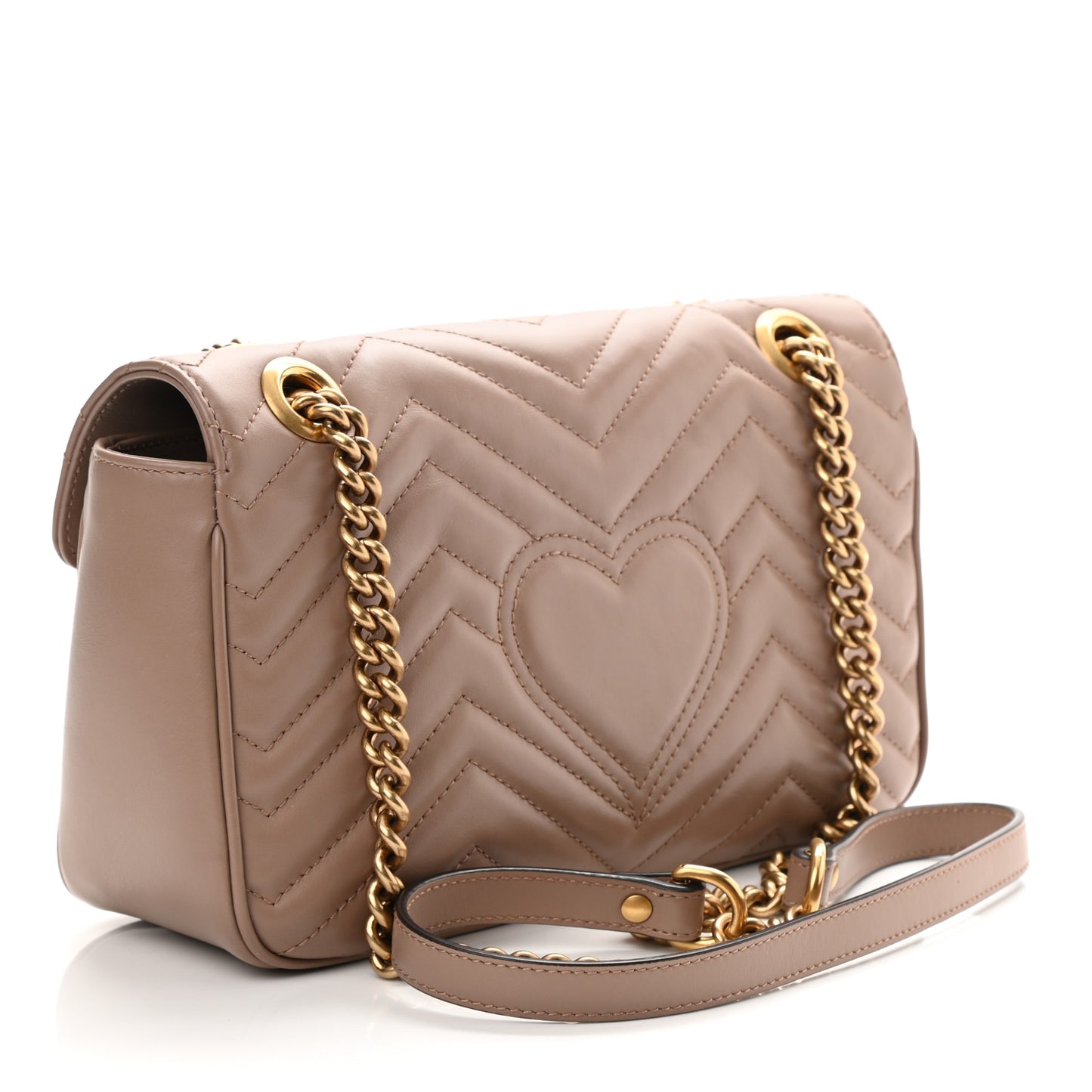 Calfskin Matelasse Small GG Marmont Shoulder Bag Porcelain Rose