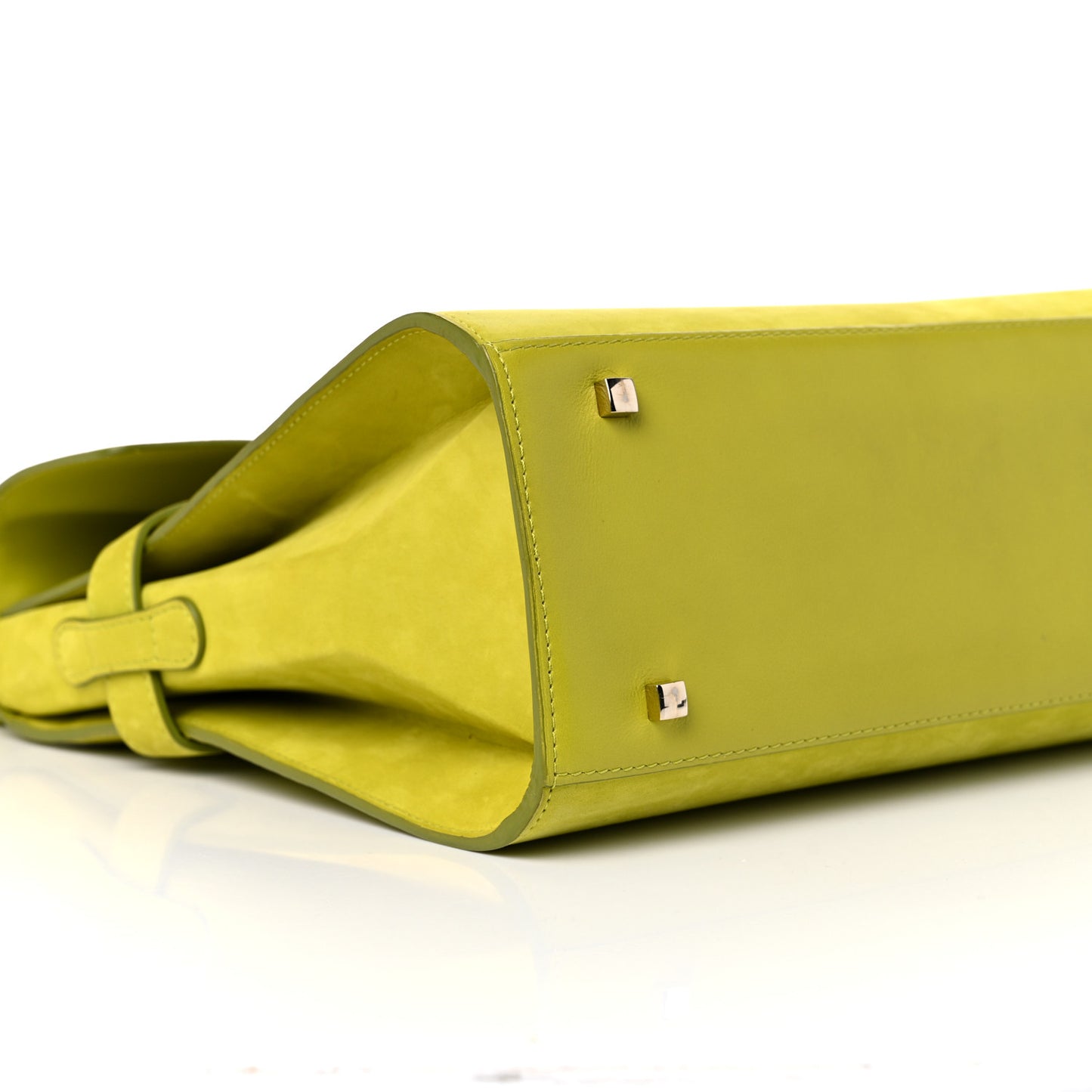 Suede Crocodile Tempete Satchel Green