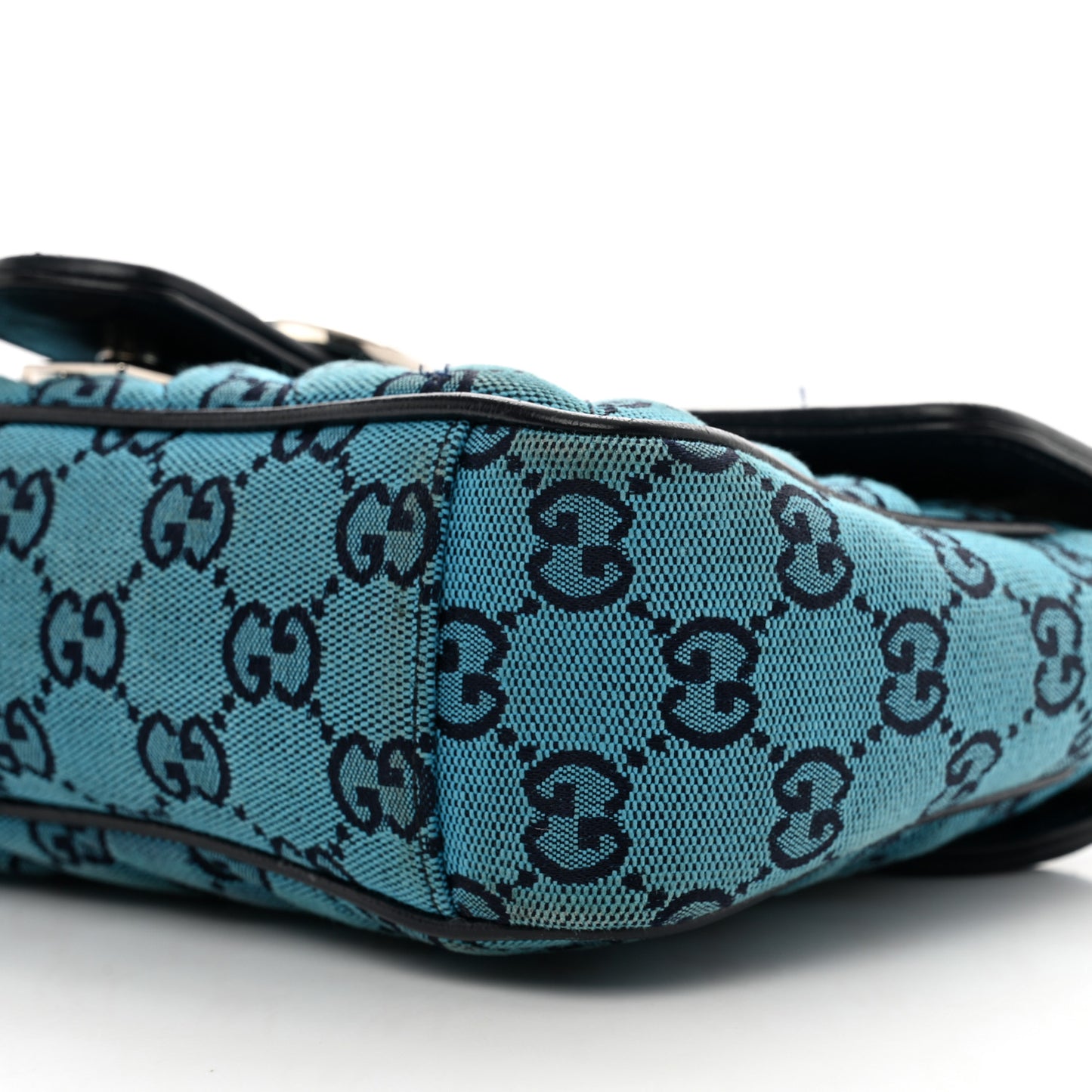 Monogram Multicolor Matelasse Diagonal Small GG Marmont Shoulder Bag Light Blue