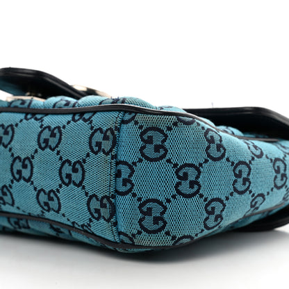 Gucci Monogram Multicolor Matelasse Diagonal Small GG Marmont Shoulder Bag Light Blue 9 of 12