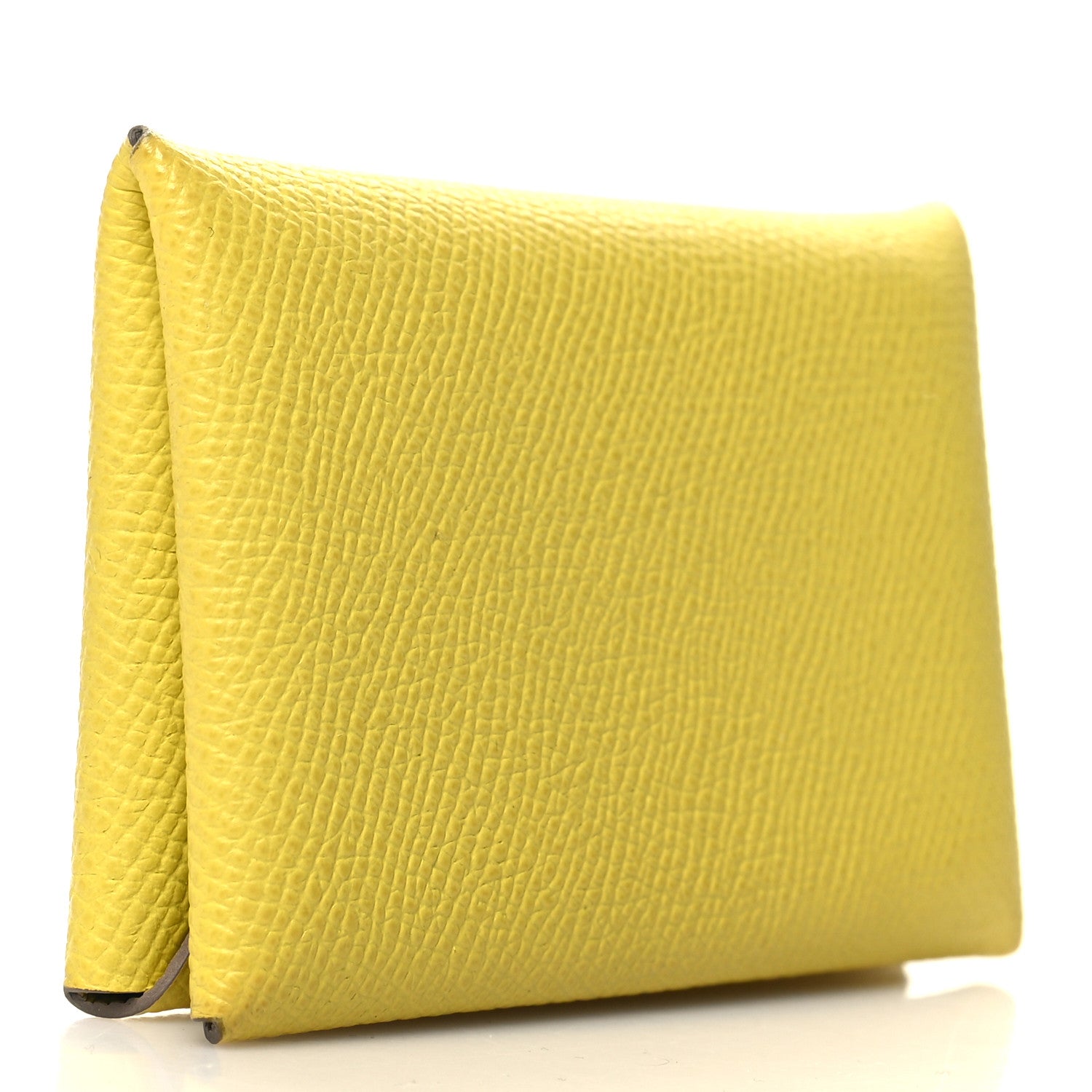 Hermes Epsom Calvi Card Case Lime 3 of 11