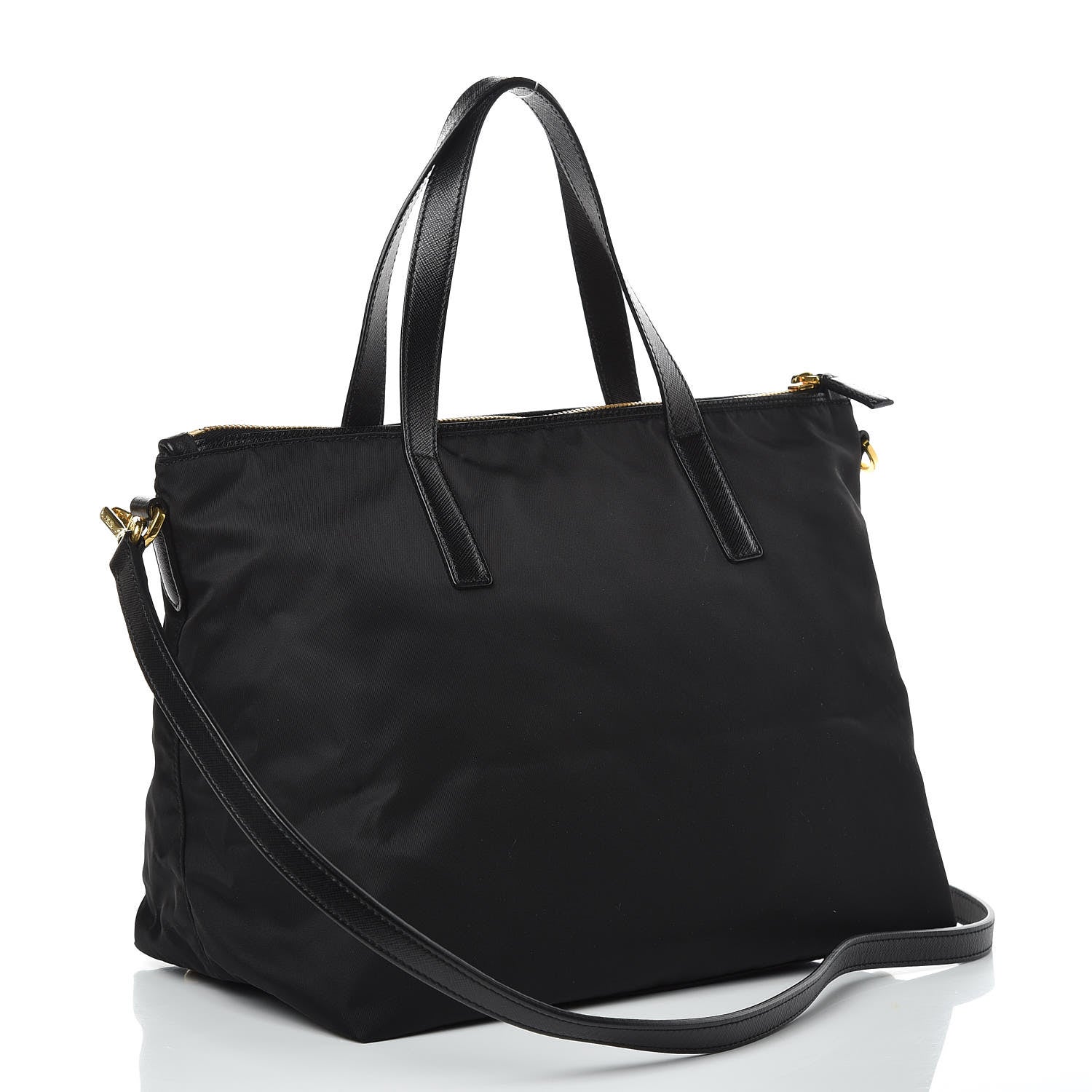 Prada Nylon Tessuto Saffiano Robot Tote Bag Black Mimosa 3 of 8