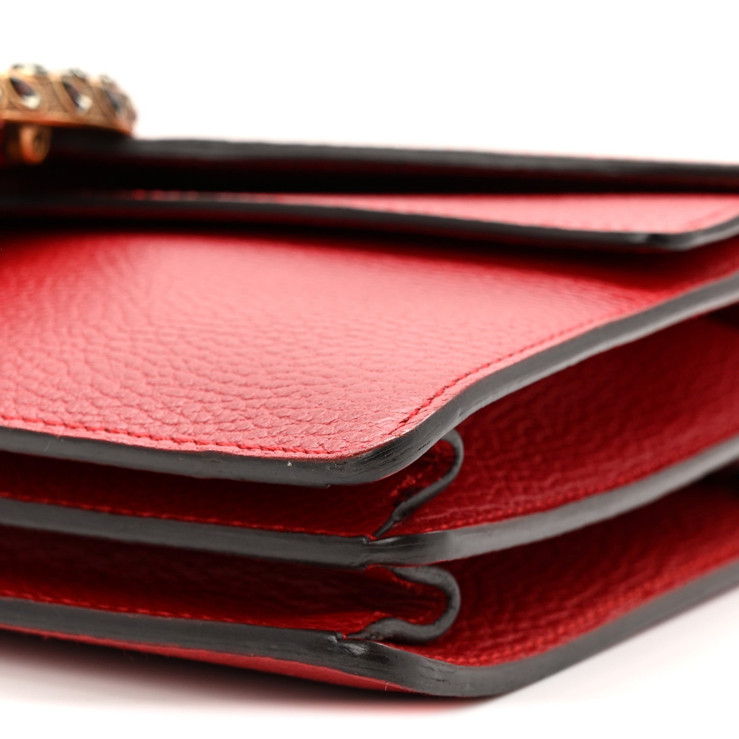Dollar Calfskin Swarovski Crystal Small Dionysus Shoulder Bag Hibiscus Red