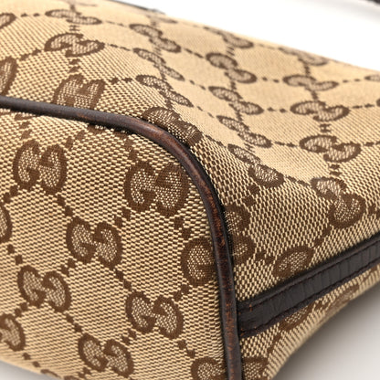 Gucci Monogram Web Boat Pochette Brown 13 of 15