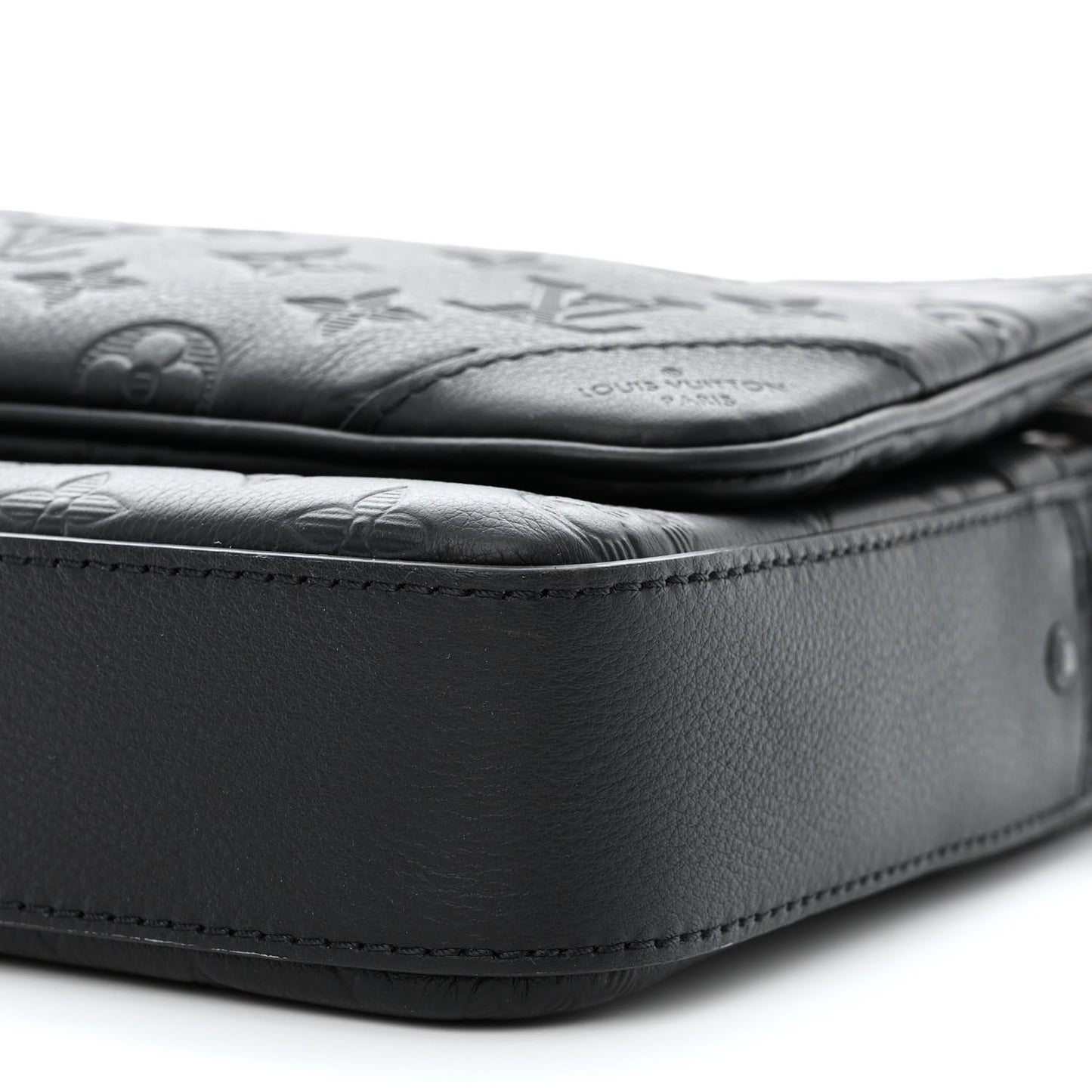 Calfskin Monogram Shadow Trio Messenger Black