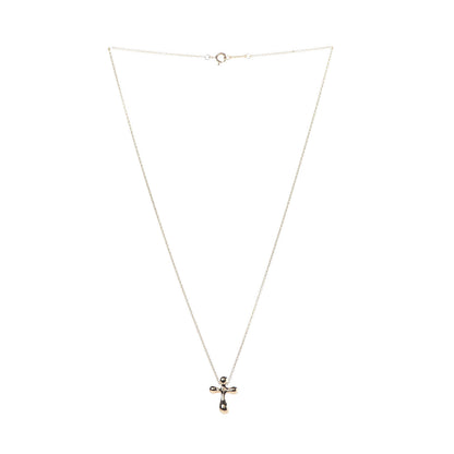 Tiffany 18K Yellow Gold 12mm Elsa Peretti Cross Pendant Necklace 3 of 6