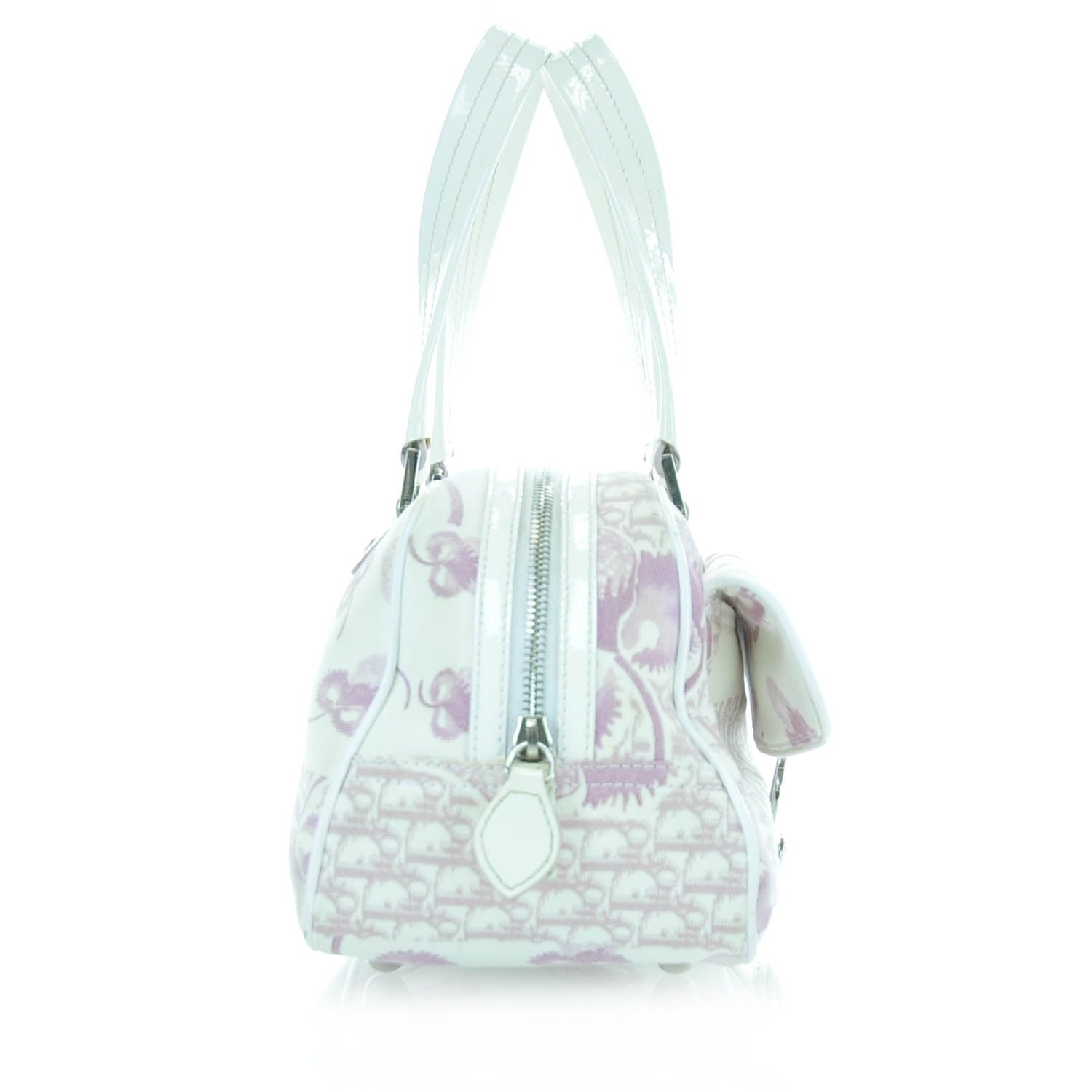 Christian Dior Canvas Monogram Floral Bowler Pink 4 of 11