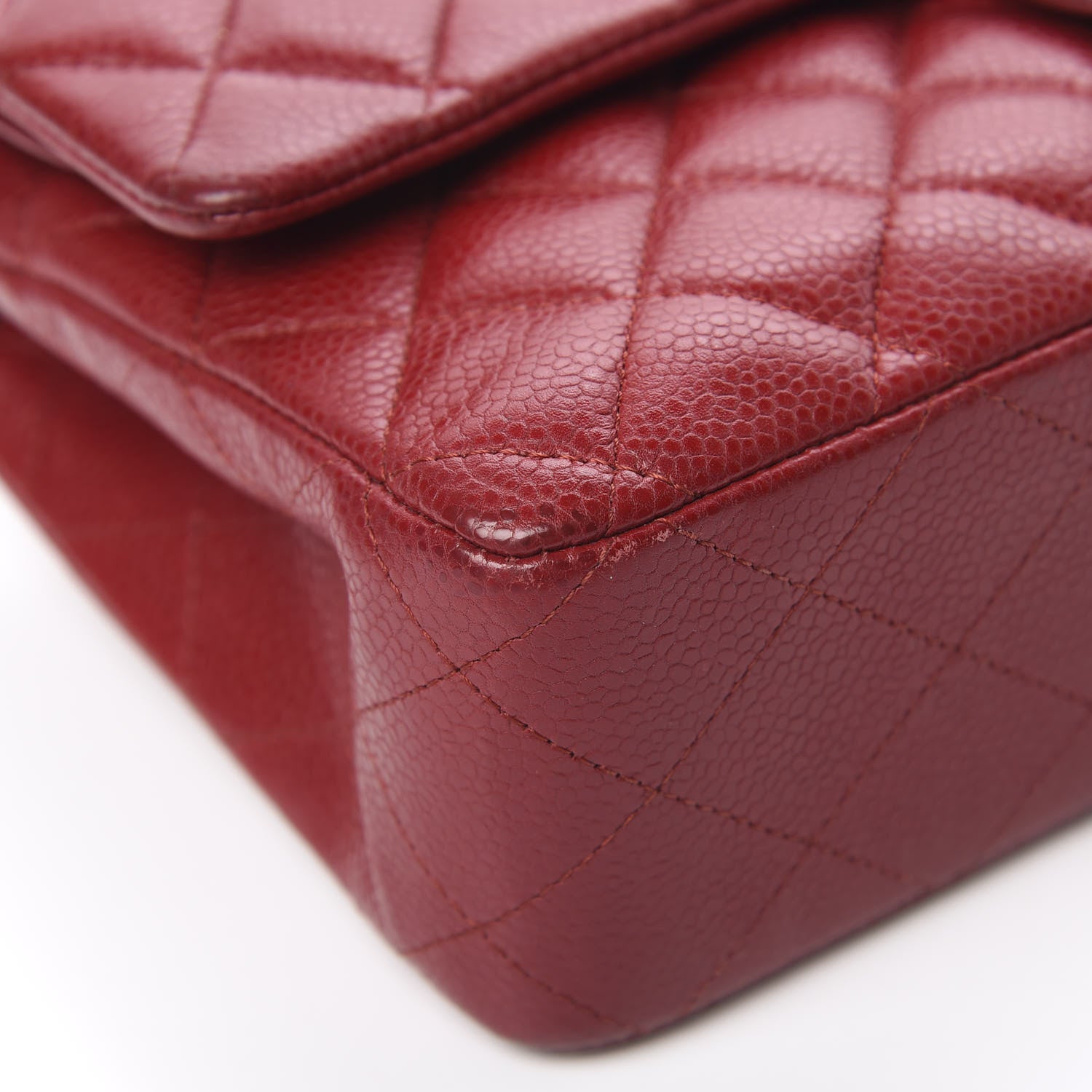 Chanel Caviar Quilted Medium Double Flap Red 9 of 17