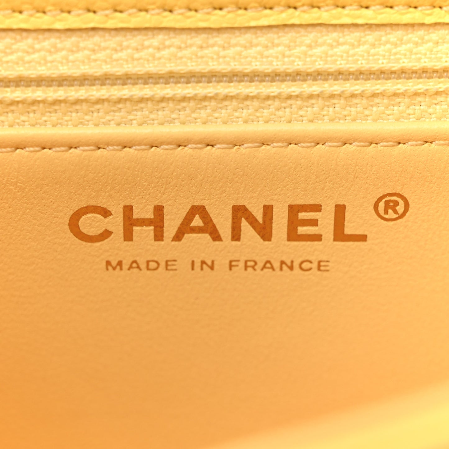 Caviar Quilted Mini Sweet Classic Flap Yellow