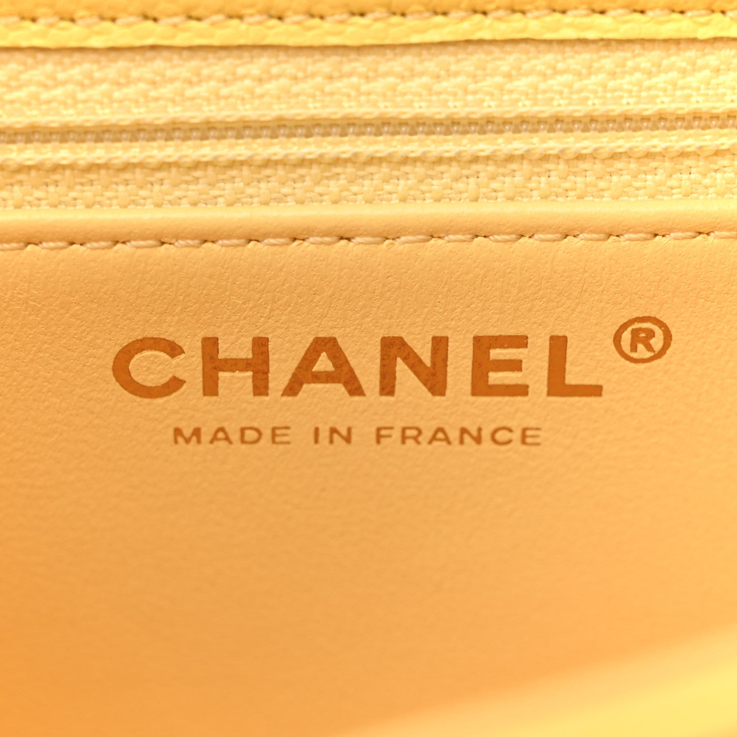 Chanel Caviar Quilted Mini Sweet Classic Flap Yellow 6 of 14