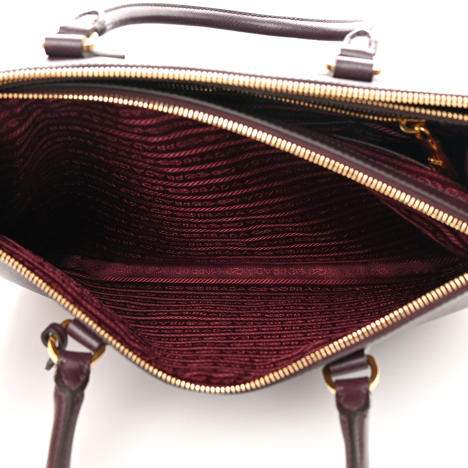 Prada Saffiano Lux Large Galleria Double Zip Tote Granato 7 of 20