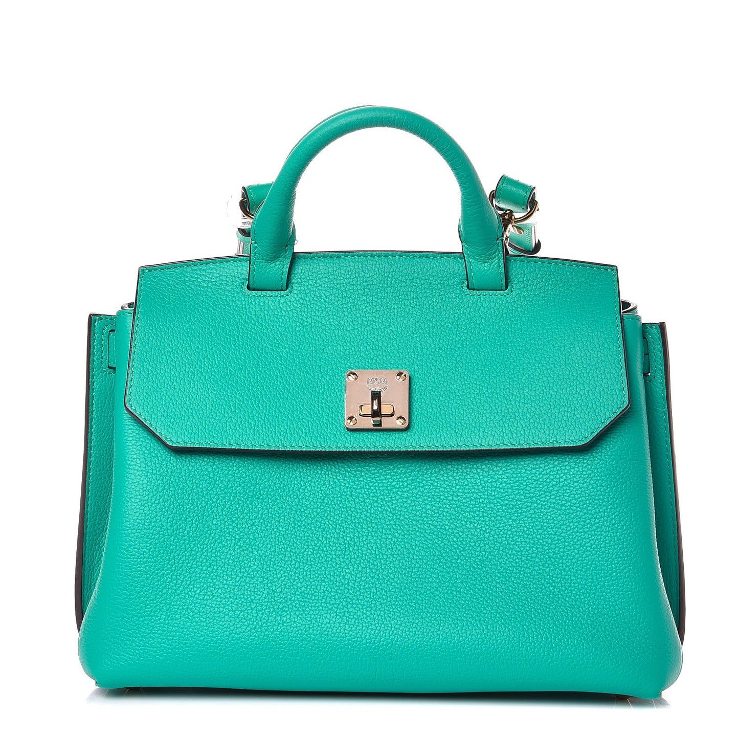 Grained Calfskin Medium Milla Convertible Backpack Oasis Green