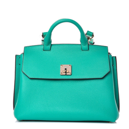 MCM Grained Calfskin Medium Milla Convertible Backpack Oasis Green 1 of 11