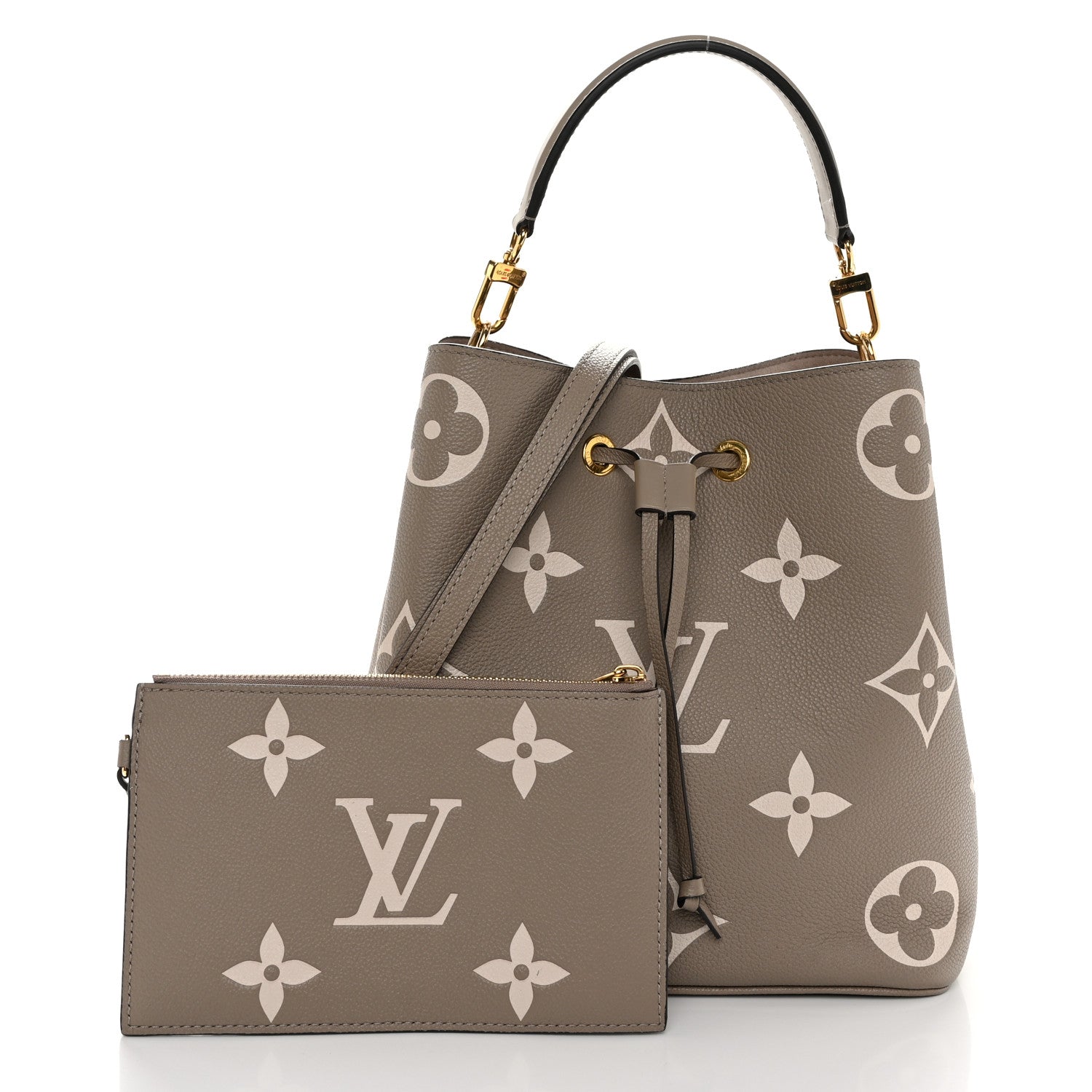 Louis Vuitton Empreinte Monogram Giant Neonoe MM Tourterelle Creme 3 of 12