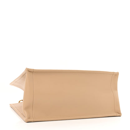 Christian Dior Oblique Calfskin Medium Book Tote With Strap Gold Multicolor Natural 4 of 9