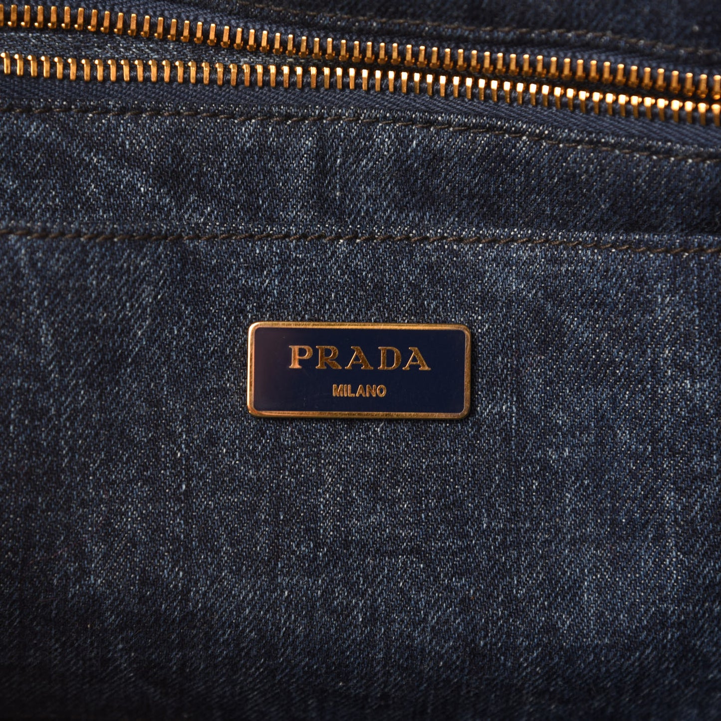Denim Logo Tote Avio