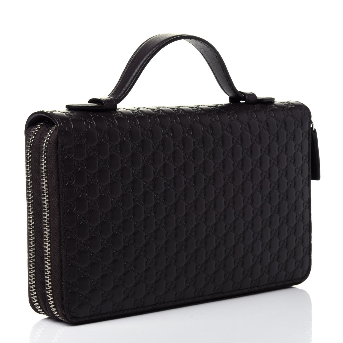 Microguccissima Zip Around Top Handle Travel Wallet Testa di Moro