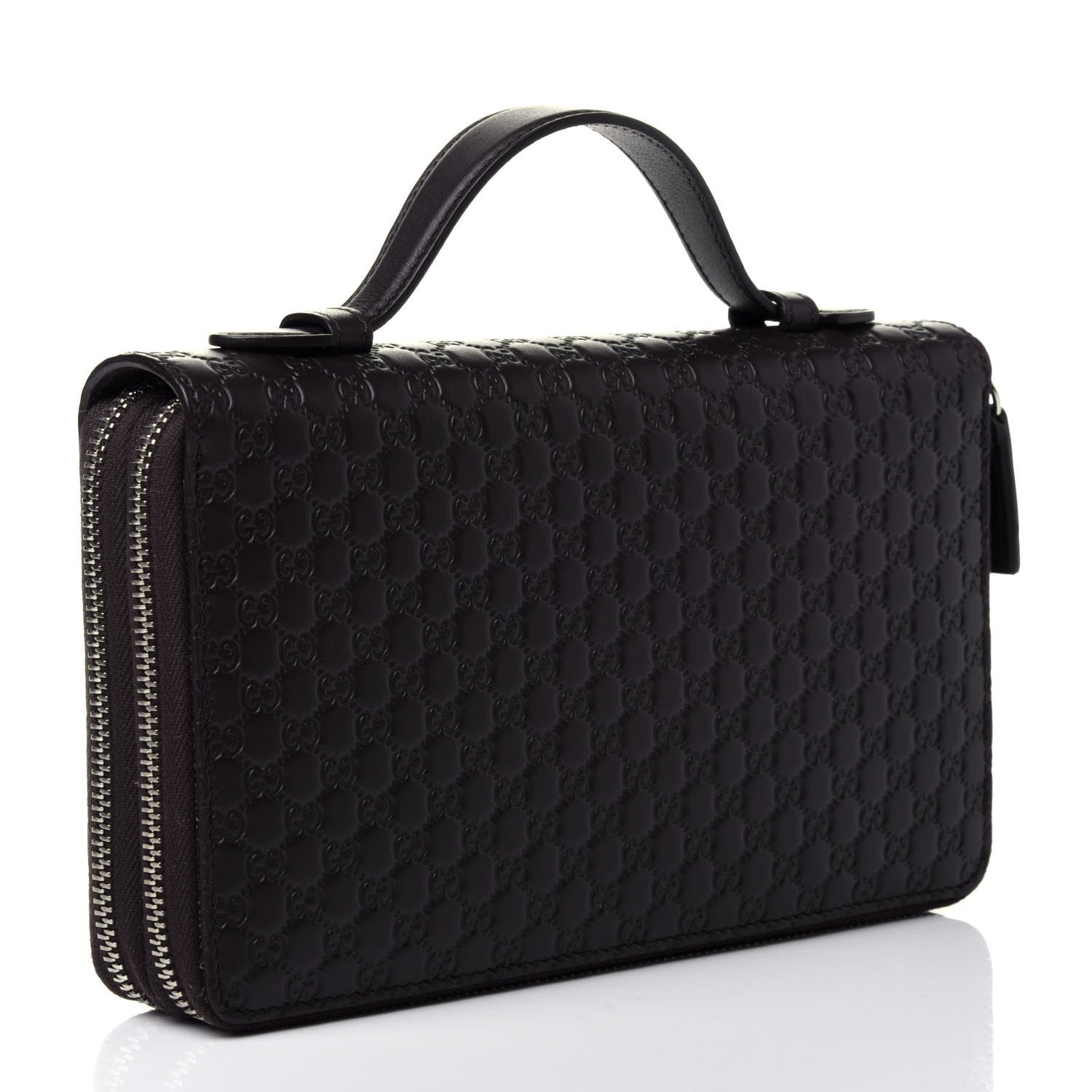 Gucci Microguccissima Zip Around Top Handle Travel Wallet Testa di Moro 2 of 5