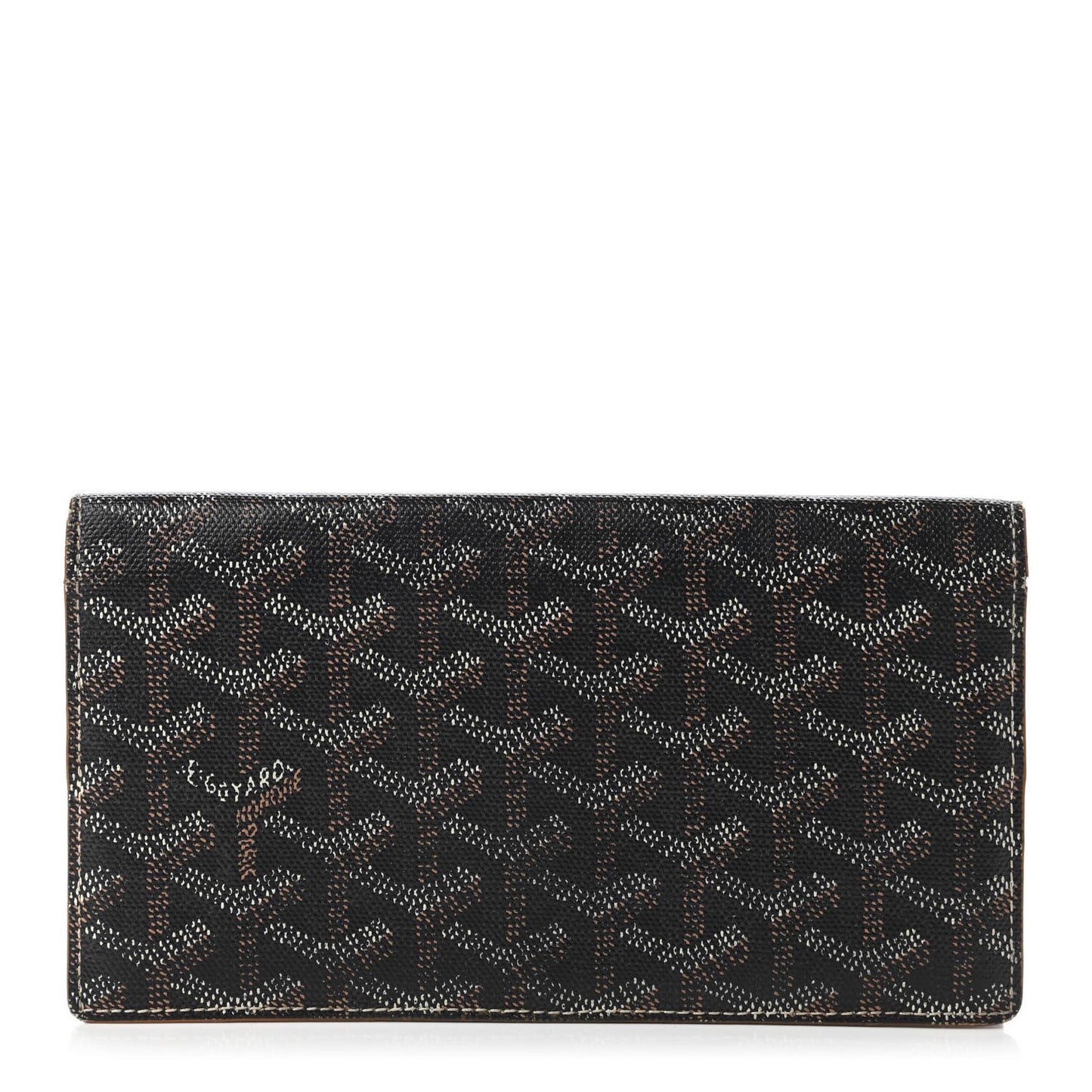 Goyardine Long Bi-Fold Wallet Black Gold