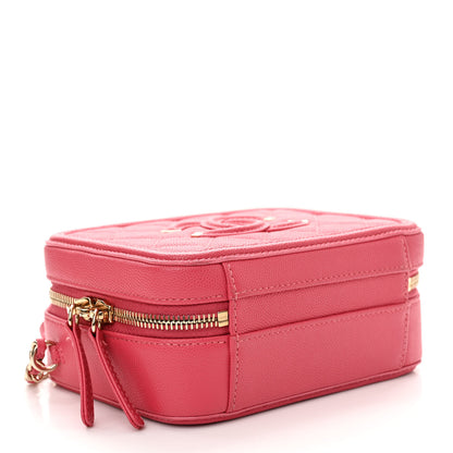 Chanel Caviar Quilted Small CC Filigree Vanity Case Rose 4 of 15
