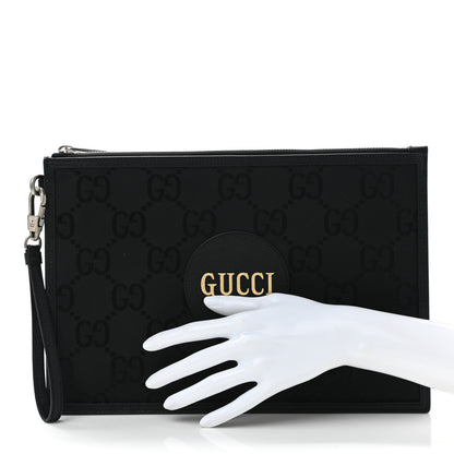Gucci Econyl Nylon Monogram Off The Grid Zip Pouch Black 2 of 8