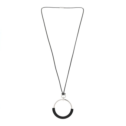 Hermes Swift Grand Loop Pendant Necklace Black 3 of 7