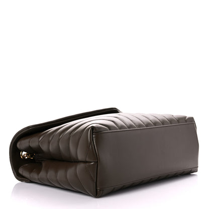 Saint Laurent Calfskin Y Quilted Monogram Medium Loulou Chain Satchel Soil Brown 4 of 13