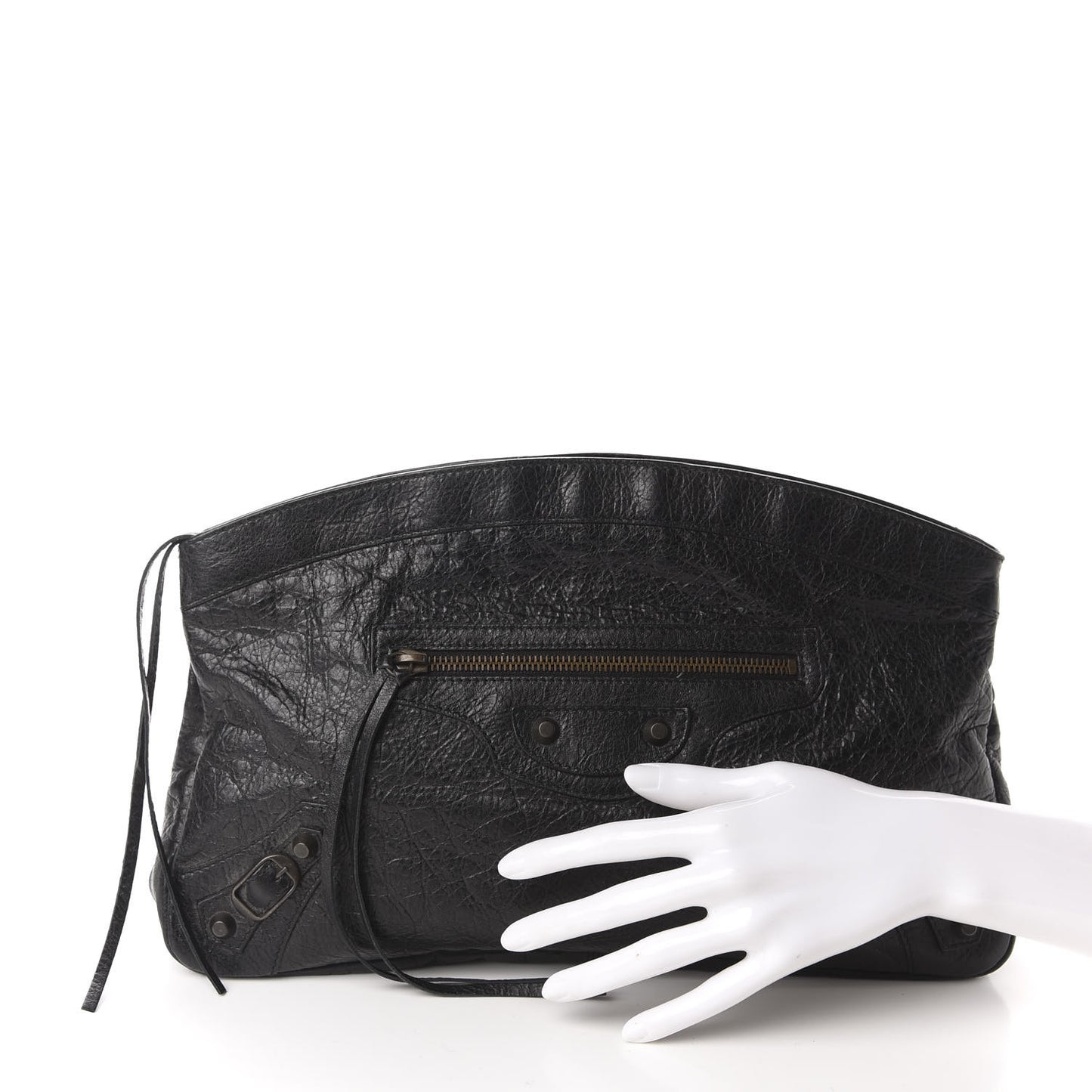 Agneau Classic Hardware Premier Clutch Black