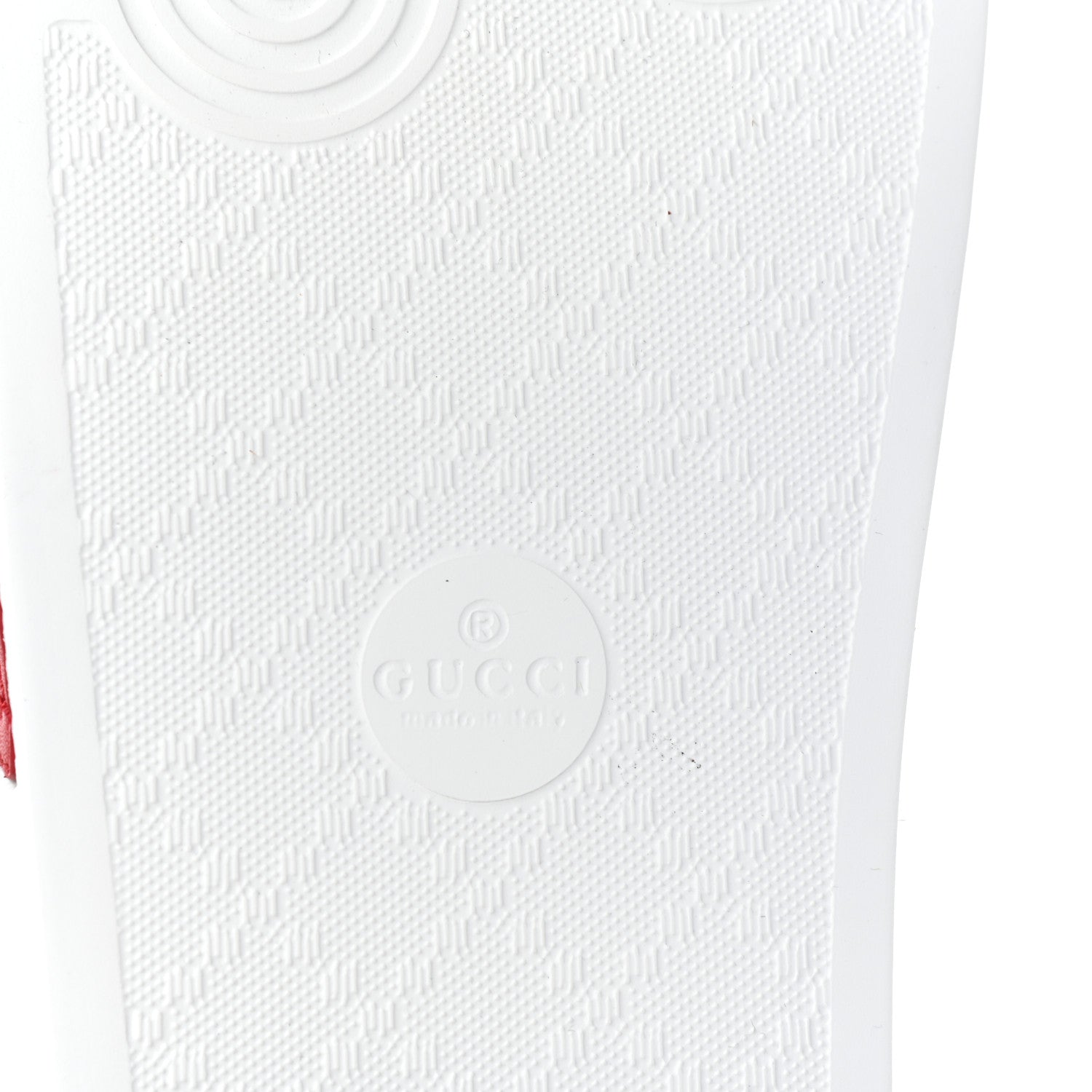 Gucci Canvas Sylvie Stripe Logo Pursuit Slide Sandals 39 Mystic White Hibiscus Red Maritime 9 of 10