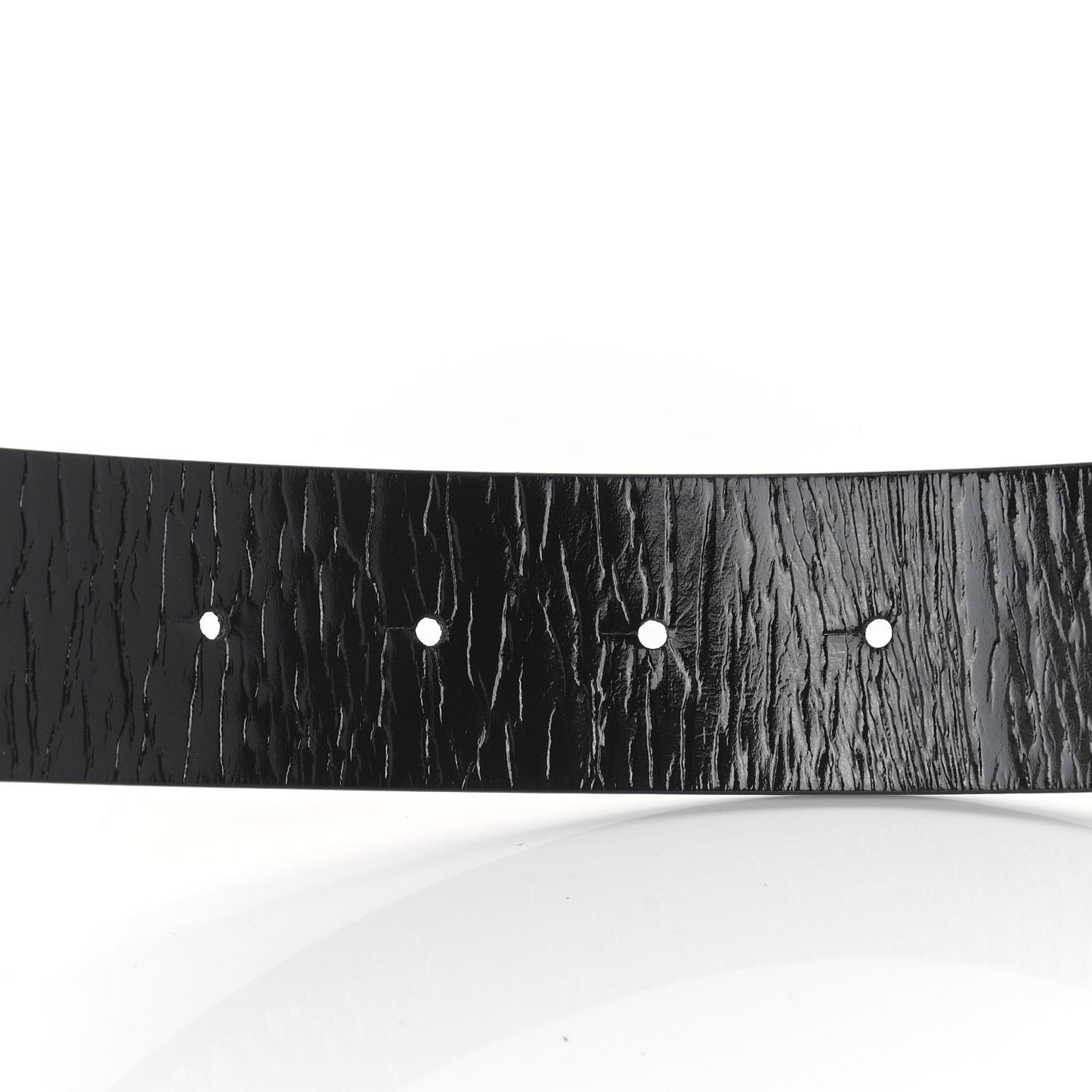 Patent Calfskin CC Reversible Belt 85 Black White