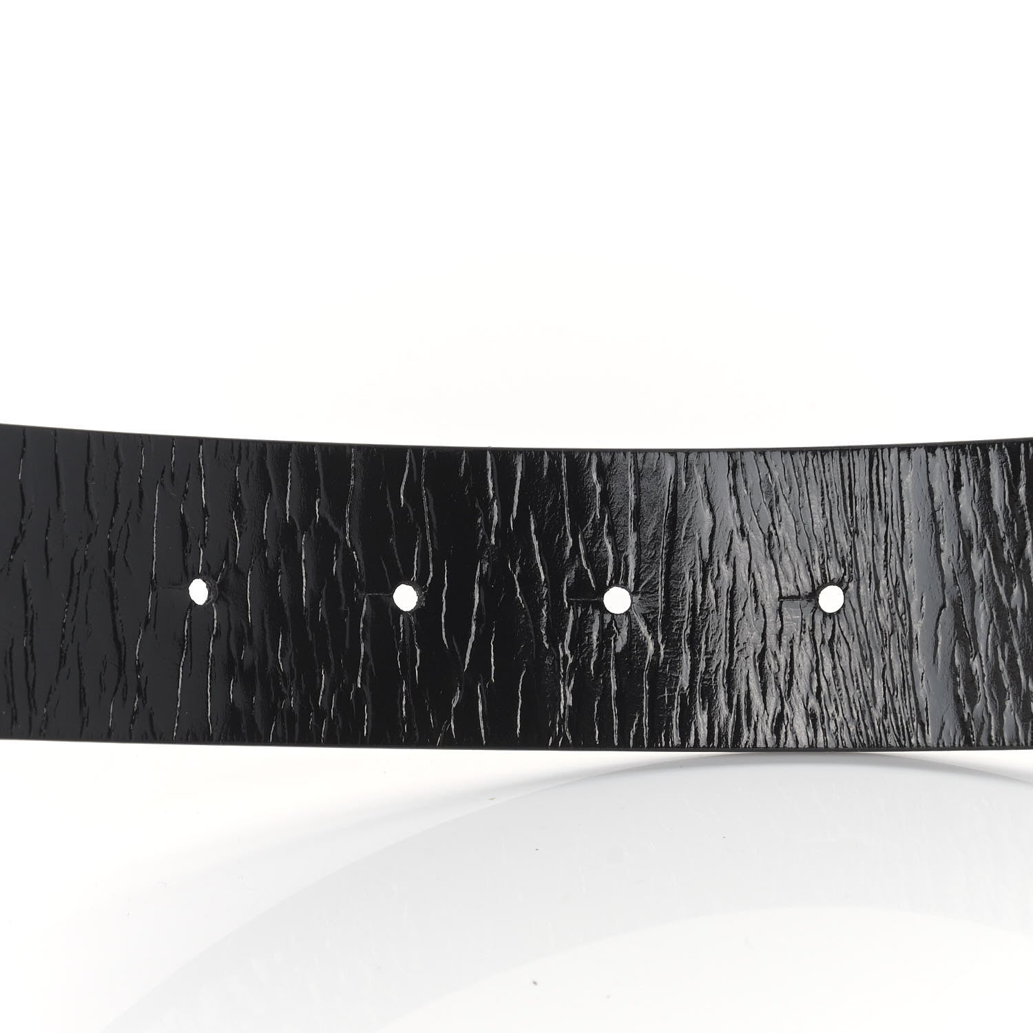 Chanel Patent Calfskin CC Reversible Belt 85 Black White 5 of 7