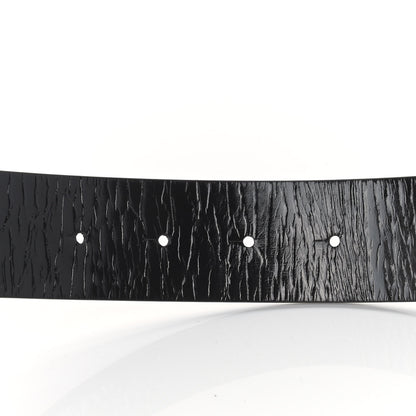 Chanel Patent Calfskin CC Reversible Belt 85 Black White 5 of 7