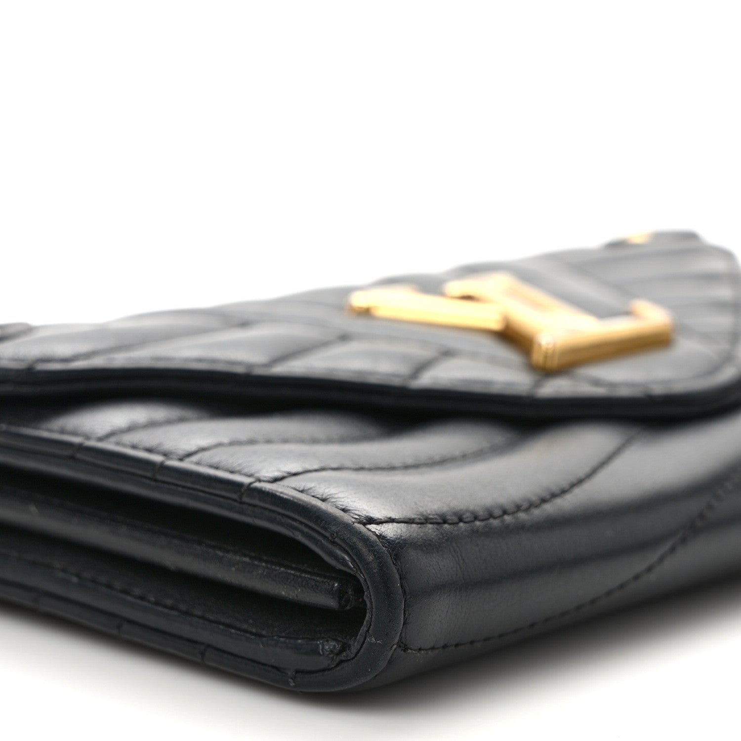 Louis Vuitton Calfskin New Wave Long Wallet Black 6 of 12