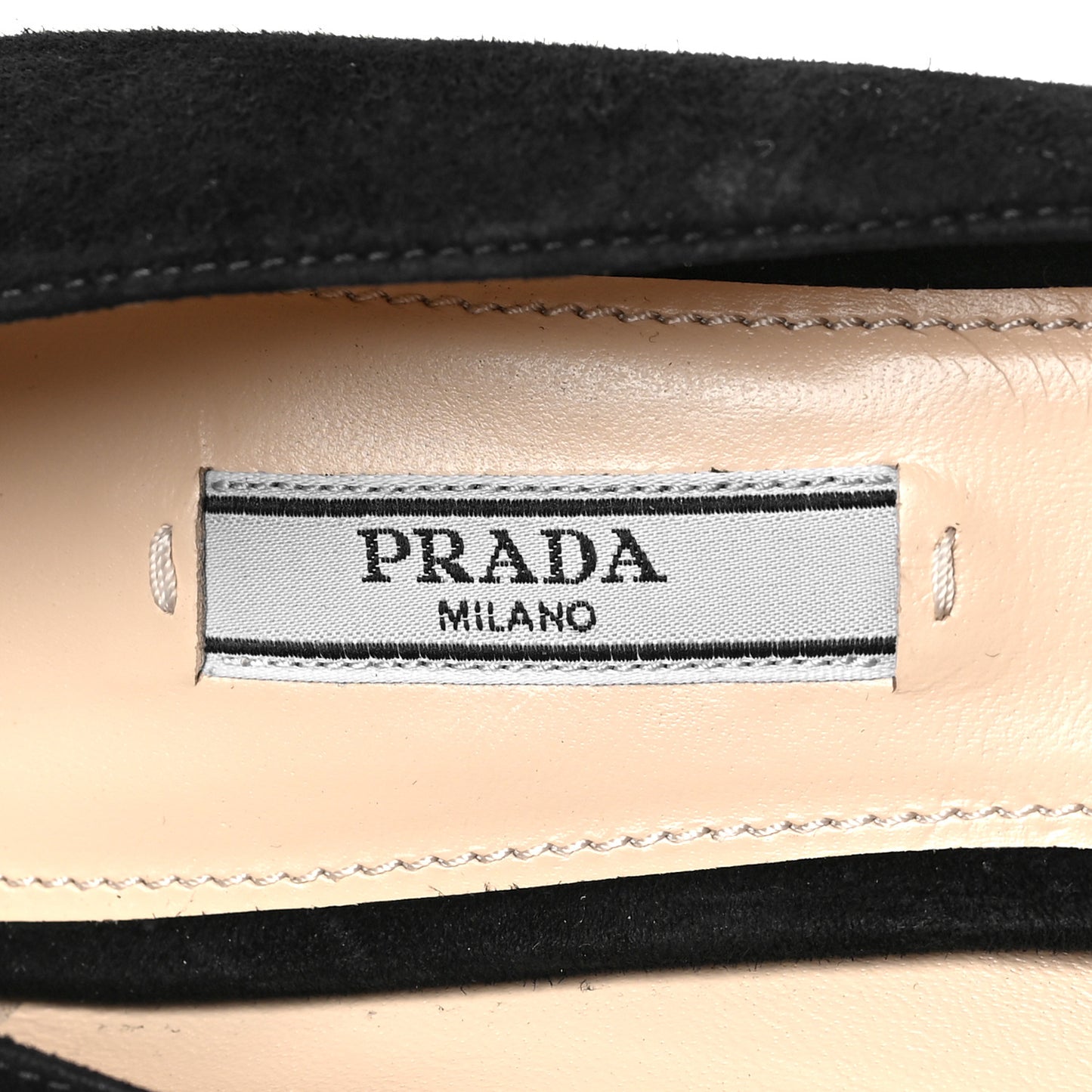 Suede Heel Pump 40.5 Black