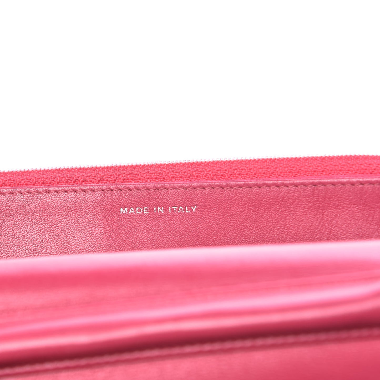 Patent Camellia Embossed Wallet on Chain WOC Rose