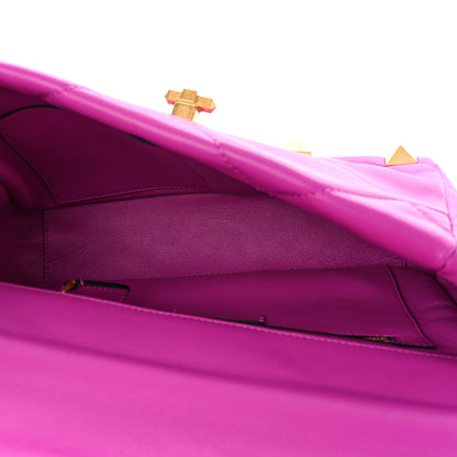 Valentino Garavani Nappa Large Roman Stud Shoulder Bag Radiant Orchid 5 of 9