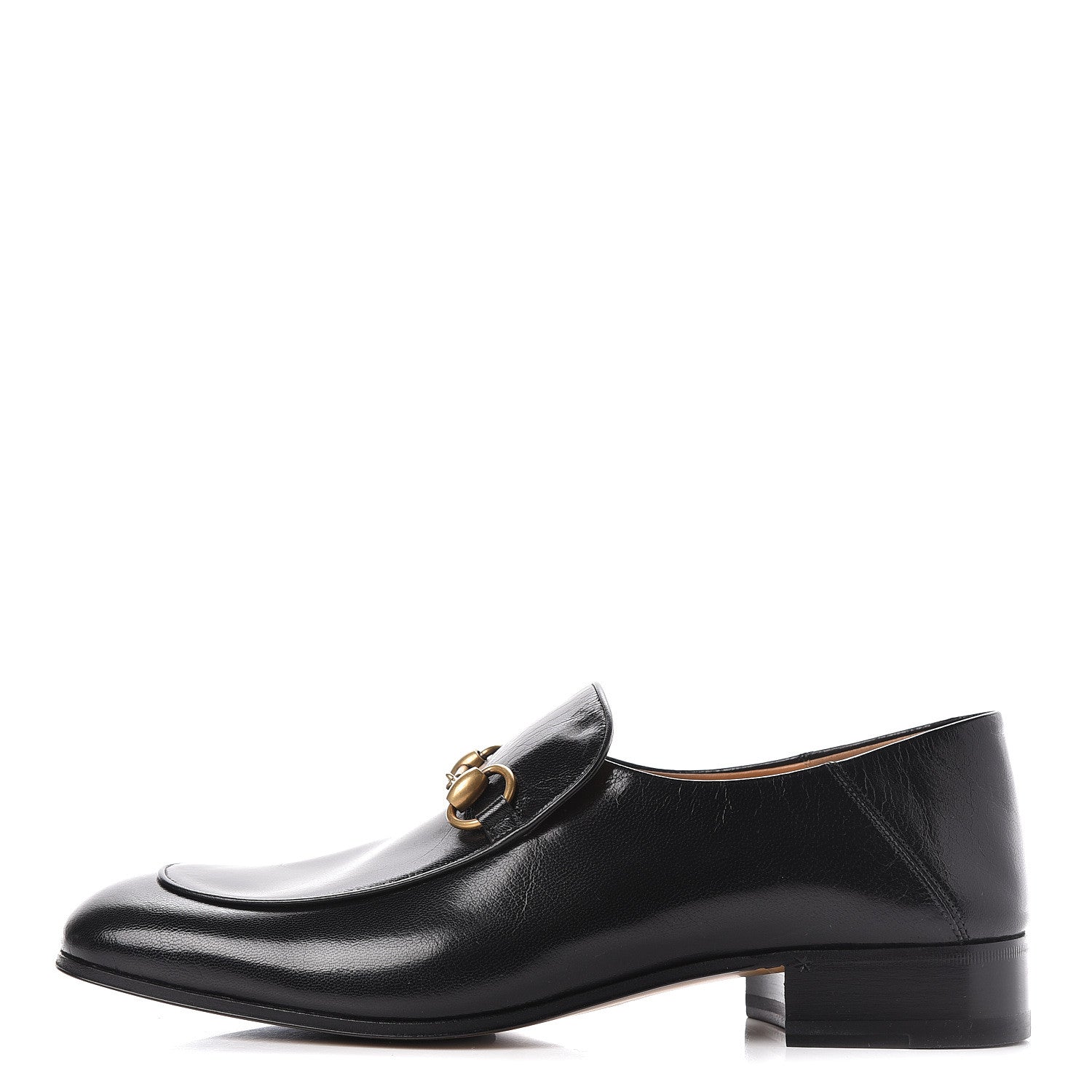 Gucci Goatskin Mens Horsebit Loafers 8.5 Black 1 of 10